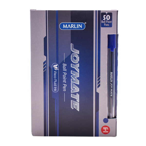 Marlin - JOYMATE 1.0 Medium Transparent Ballpoint Pens Box Of 50 - Red