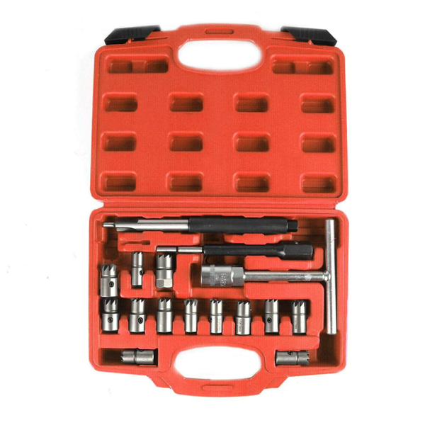 17 Piece Diesel Injector Seat Cutter Tool Set
