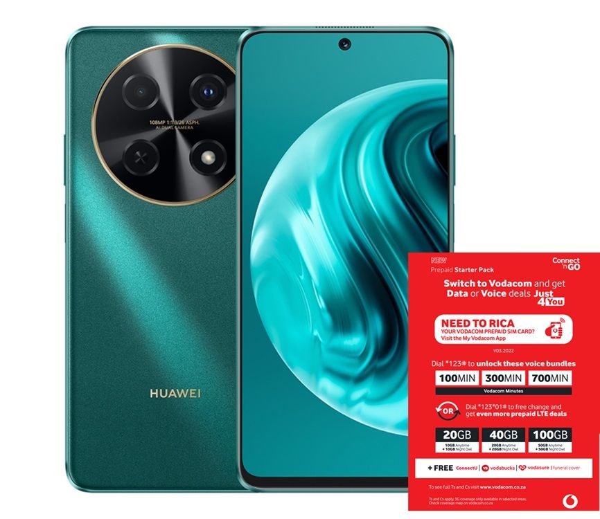 Huawei Nova 12i 256GB Dual Sim - Green + Vodacom SIM Card Pack | Shop ...