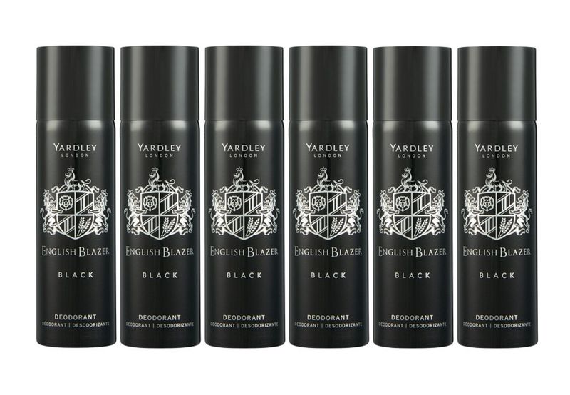 Yardley English Blazer Black Deodorant Spray 6 x 125ML