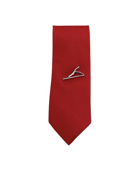 Tie with Bonus Tie Clip - Cherry Red