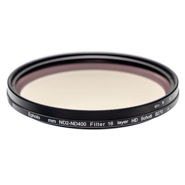 E-Photo PRO 77mm ND2-ND400 Filter-German HD B270 Schott Optics - No X-Mark