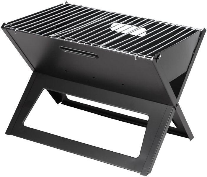 Portable Folding Charcoal BBQ Braai Grill Stand with Stainless Steel Grill