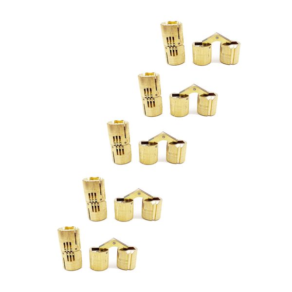 10 x Barrel Hinges, 8MM - Concealed Jewellery Box Hinge