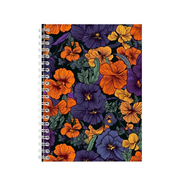 Orange Marigolds And Purple Notebook Animal Gift Idea Notepad Pad 113