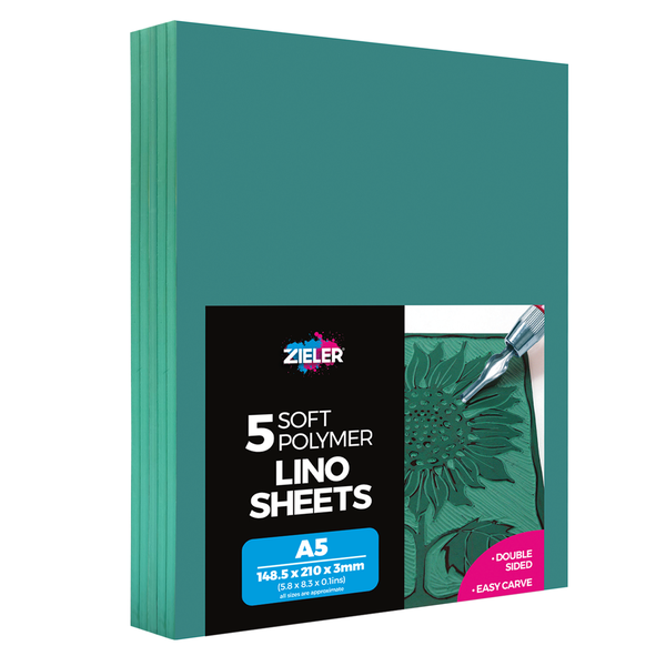 Zieler Lino Sheets A5 Pack of 5