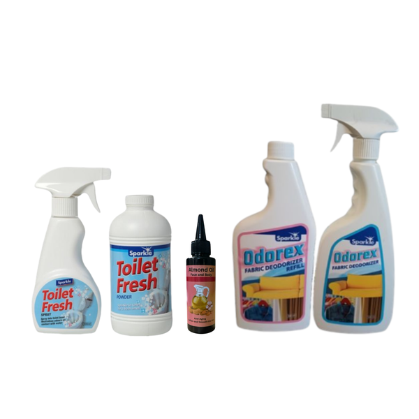 Sparkle Odorex Deodoriser - Toilet Fresh Family Pack of Four With Almond Oil