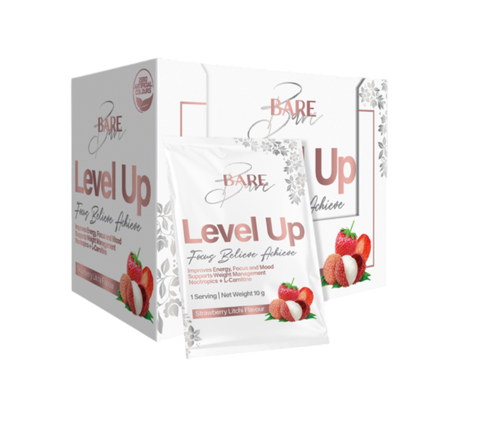 Bare Level Up Strawberry/Litchi Sachets 20x10g