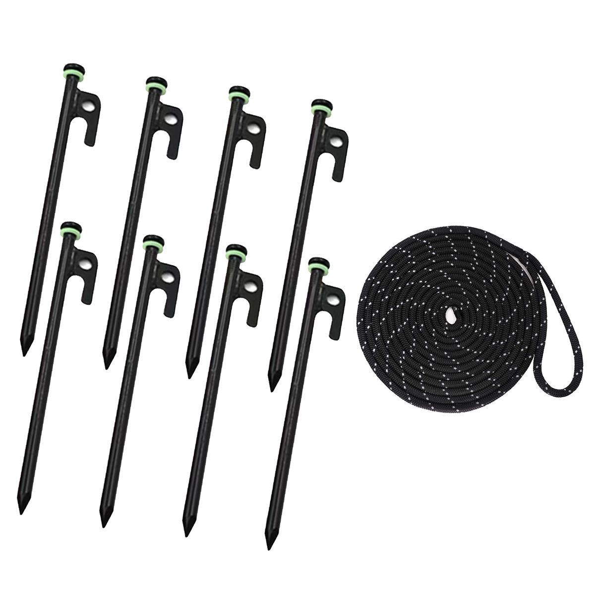 50m Reflective Camping Tent Rope & 8 Stakes Set Shop Today. Get it