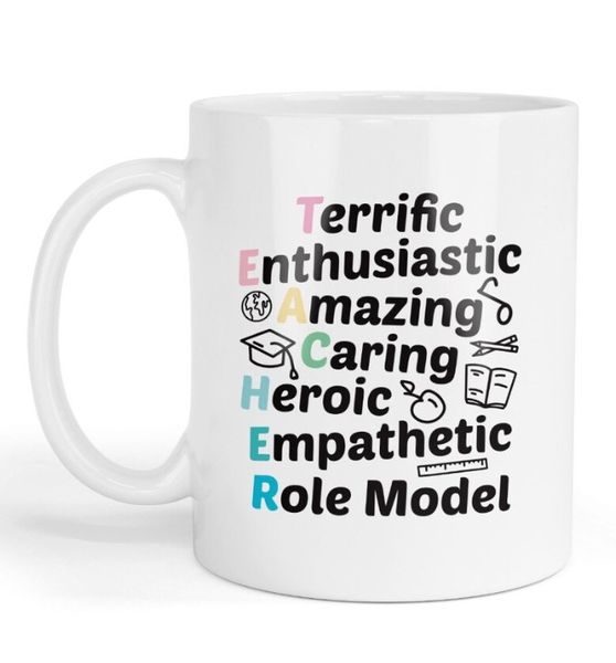 TEACHER Acronym Christmas Birthday Thank You Appreciation Gift Mug
