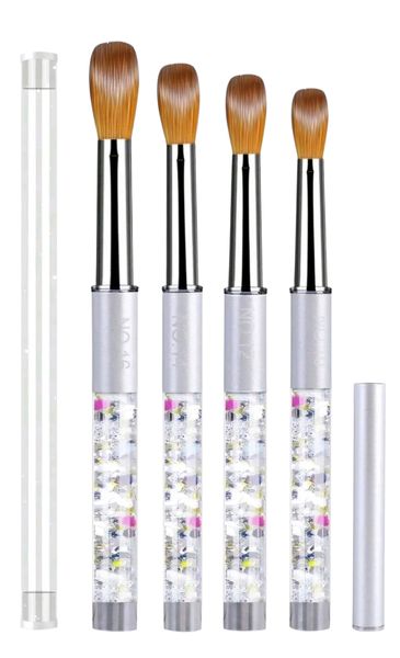Luxe 4-Piece Kolinsky Bristle Nail Brush Set