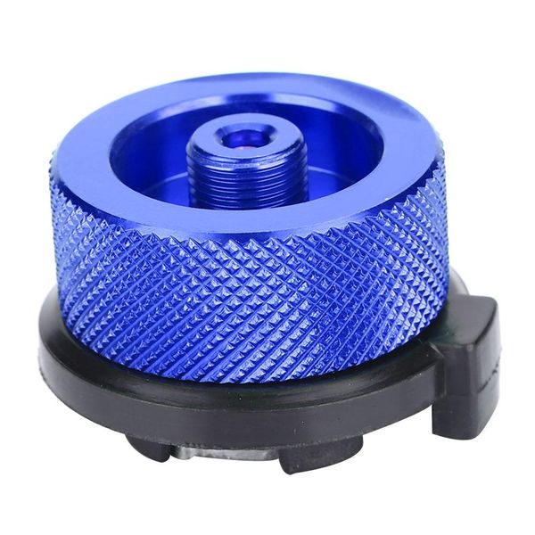 Gas Stove Adapter Nozzle to EN417 Lindal Valve Converter Blue