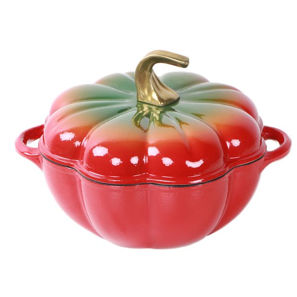 Pumpkin Shaped Cast Iron Non-Stick Pot