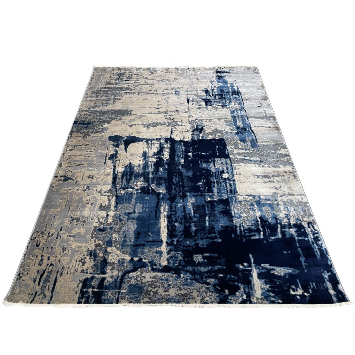 Abstract Grey And Navy Rug 290 x 200 cm Shop Today. Get it Tomorrow