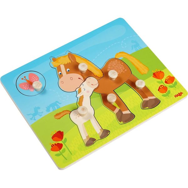 Haba Clutching Puzzle Pony Family