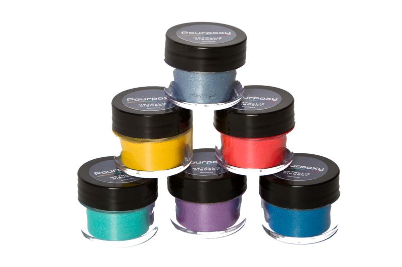 PourPoxy Metallic Pigment Primary Color Resin Art, River Tables &amp; Crafts