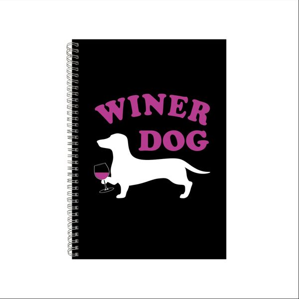 Winer Dog In Black Notebook Gift Idea A4 Notepad Pad 71