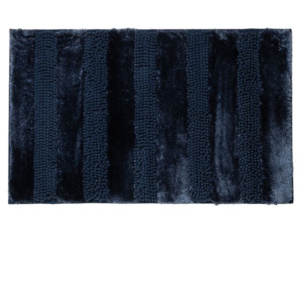 George &amp; Mason - Plush Chenille Bath Mat 50 x 80 cm- Navy