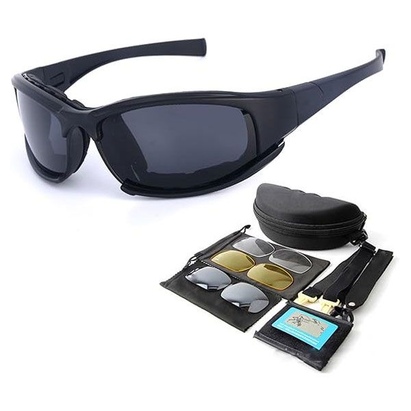 Cycling Glasses with 4 Pairs of Interchangeable Lenses