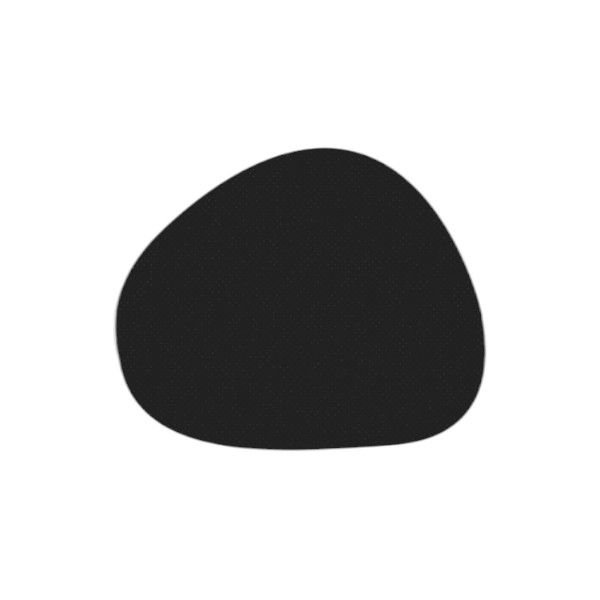 Ergonomic Irregular Shaped Mouse Pad With Non-Slip Base - Black