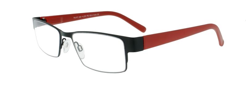 News Optic Reading Glasses - No 41 Black/Red Range