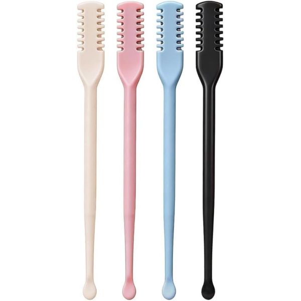 2-in-1 Manual Nose Hair Trimmer, 360 Degree Grooming Tool, 4 Pack