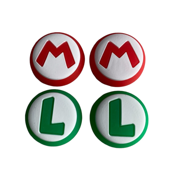 4 Pieces M&amp;L Themed Silicone Analog Thumb Grip Stick Cover for PS/Xbox