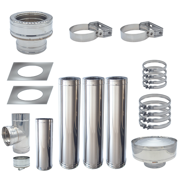 ECONOFIRE 130mm External Flue Kit