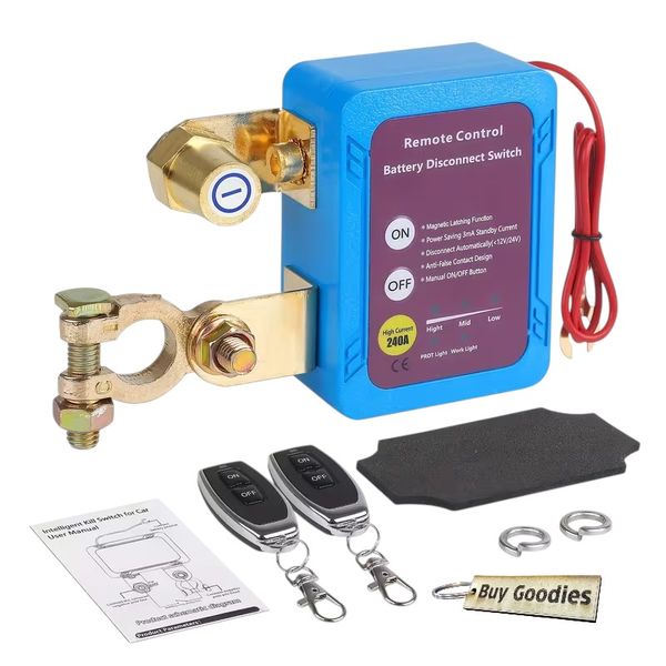 BG Anti-Theft Car Battery Switch With Automatic Power Shut-Off