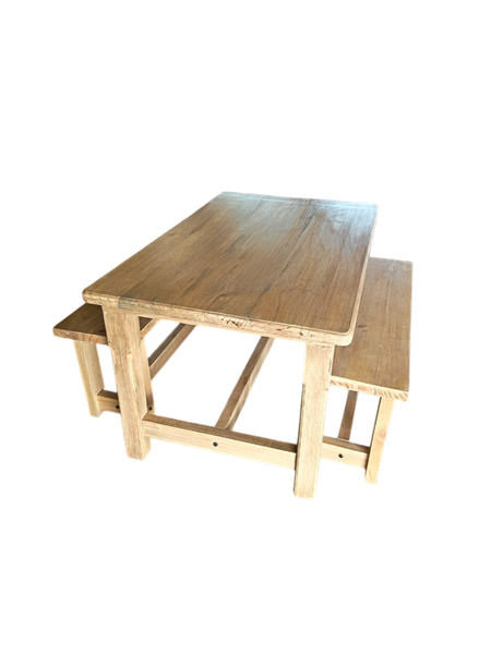 Harvest Home Furniture Kids Molly Table and 2 Bench Set