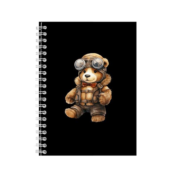 Pilot_4 A5 Notebook Spiral Lined Teddy Bear Lovers Graphic Notepad Gift 189