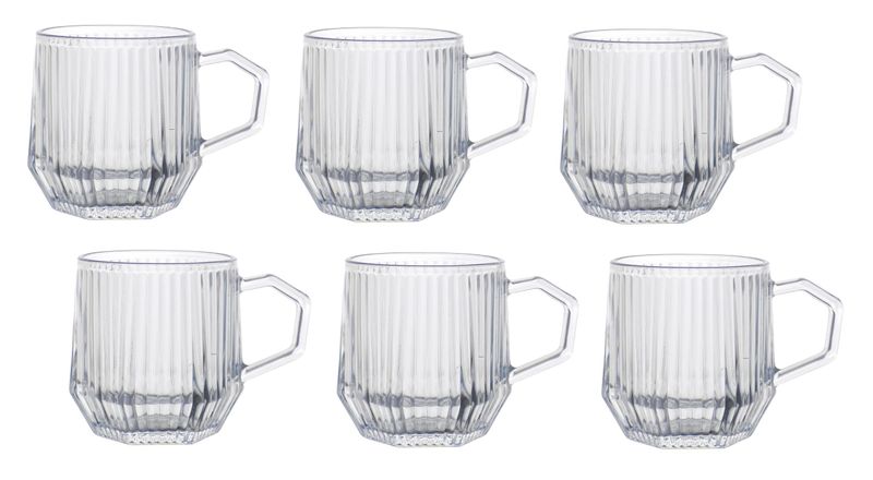 Elegant 6 Piece Coffee / Tea Mugs - 250ml