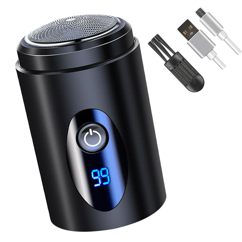 Mini Electric Shaver, Waterproof Razor, Cannon Comfortable Hold, Gift Men-Blue