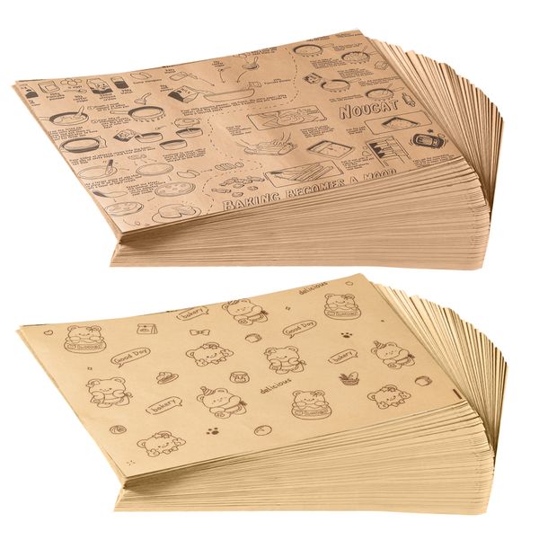 200 Piece Baking Sheets Wrapping Paper Cooking Paper Oil-Proof Paper