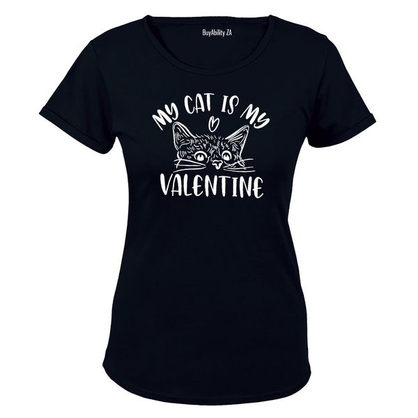 My Cat is my Valentine - Ladies - T-Shirt