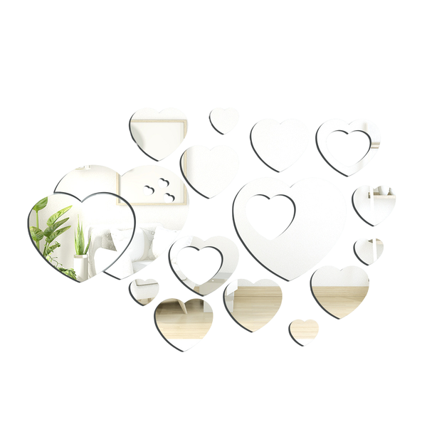 30 Piece DIY Mirror Stickers Wall Decals