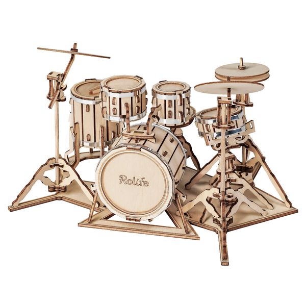 Robotime Wooden Drum Kit