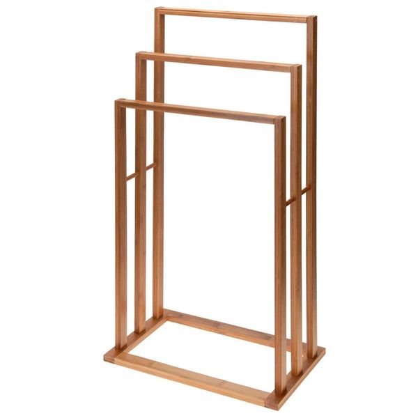 Eco Lifestyle Africa - Bamboo Bathroom Towel Rack with 3 Bars on Stand - Eco-Friendly