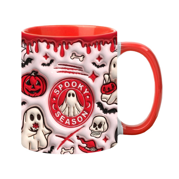 3D Halloween Coffee Cup Ceramic Espresso Cup with Handle 350Ml Sp-3