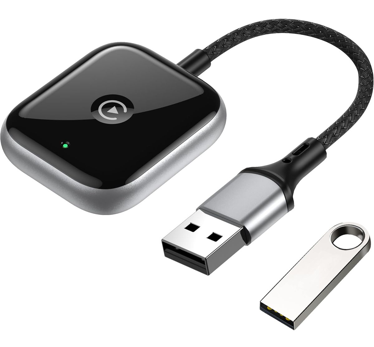 Wireless Car Adapter for Apple CarPlay/Android Auto Easy Setup Plug Adapter