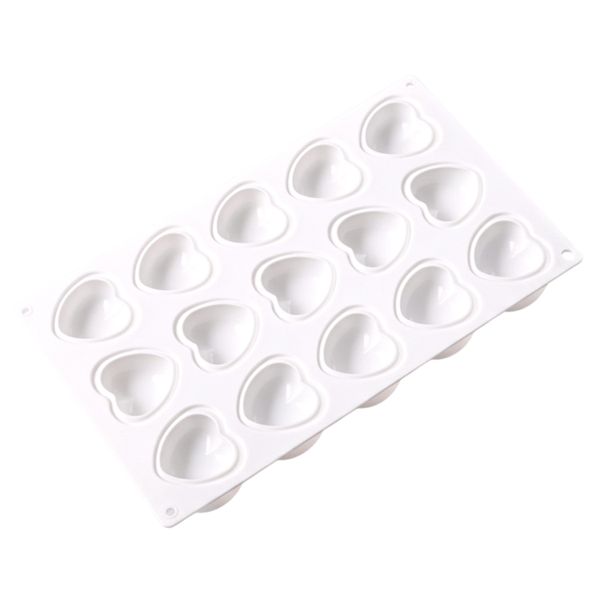 15-Cavity Heart Silicone Mould Tray - Large Heart Shape