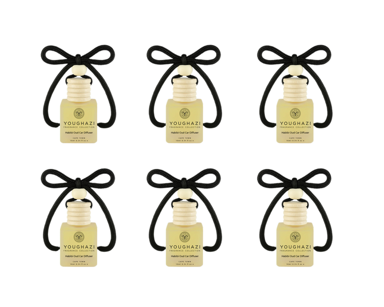 Youghazi Fragrance Habibi Oud Car Diffuser 6x 10ml