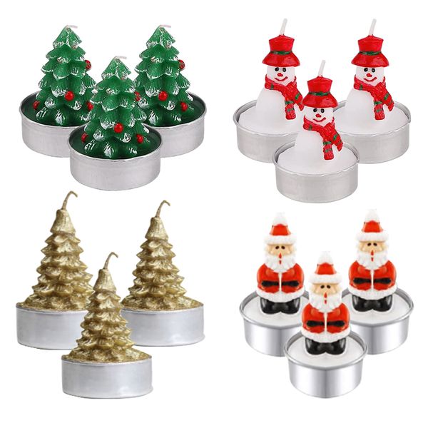 Home Decor Mini Christmas Candles 12 Set