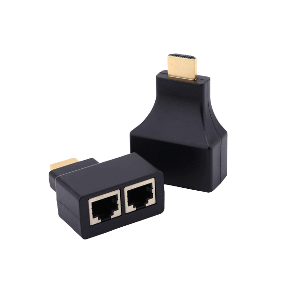 HDMI Extender by Cat-5e/6 Adapter RJ45 Max 30M for HDTV