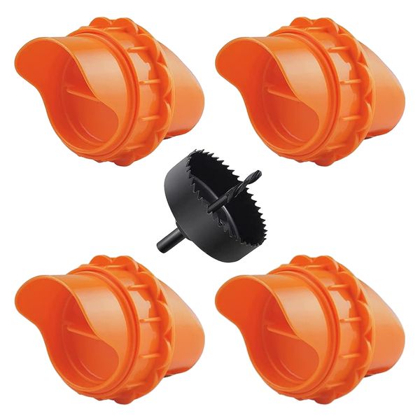 Pet Automatic Container Mounted Chicken Feeder &amp; Hole Saw Set of 5 (9cm)