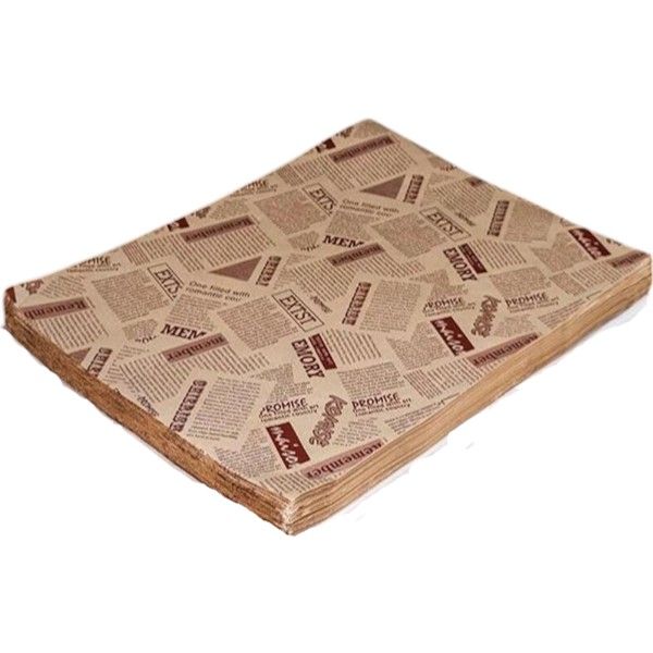 100 Piece Greaseproof Baking Paper - Brown