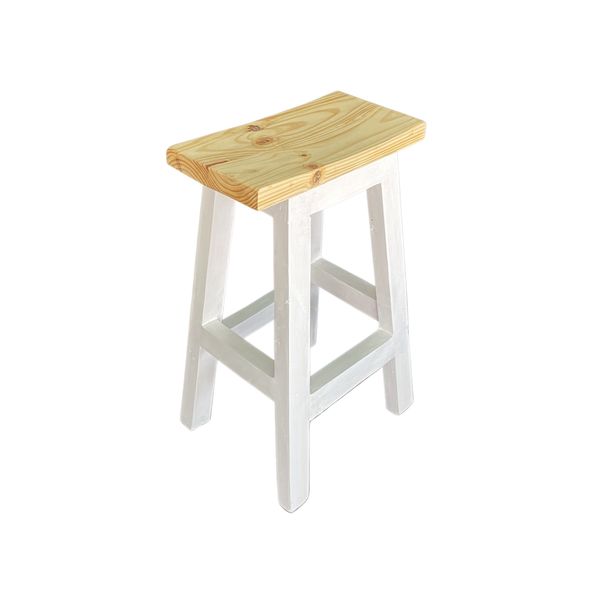 Rustic Wooden Kitchen Stool - Handmade Locally