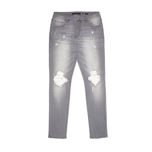 Cutty - Men Griffen Grey Denim Regular Straight Jeans