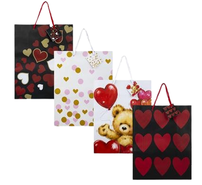 Valentine and Birthday Gift bag x4