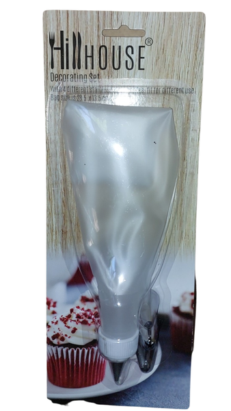 Icing Piping Decorating Set Incl 4 Nozzles